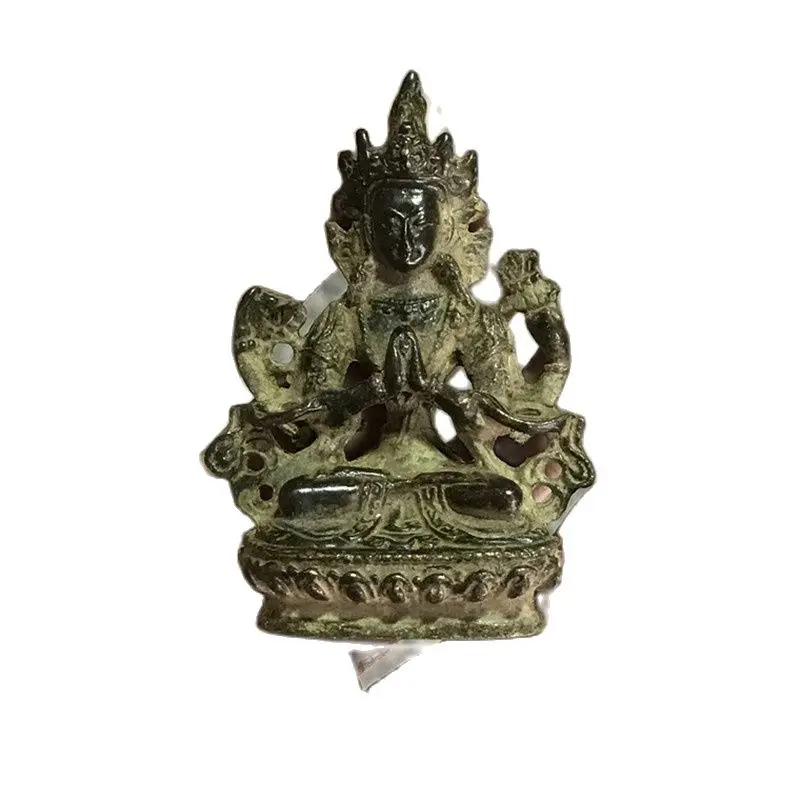 Коллекция античной бронзы Huang медный Будда в тибетском буддистском духовном
