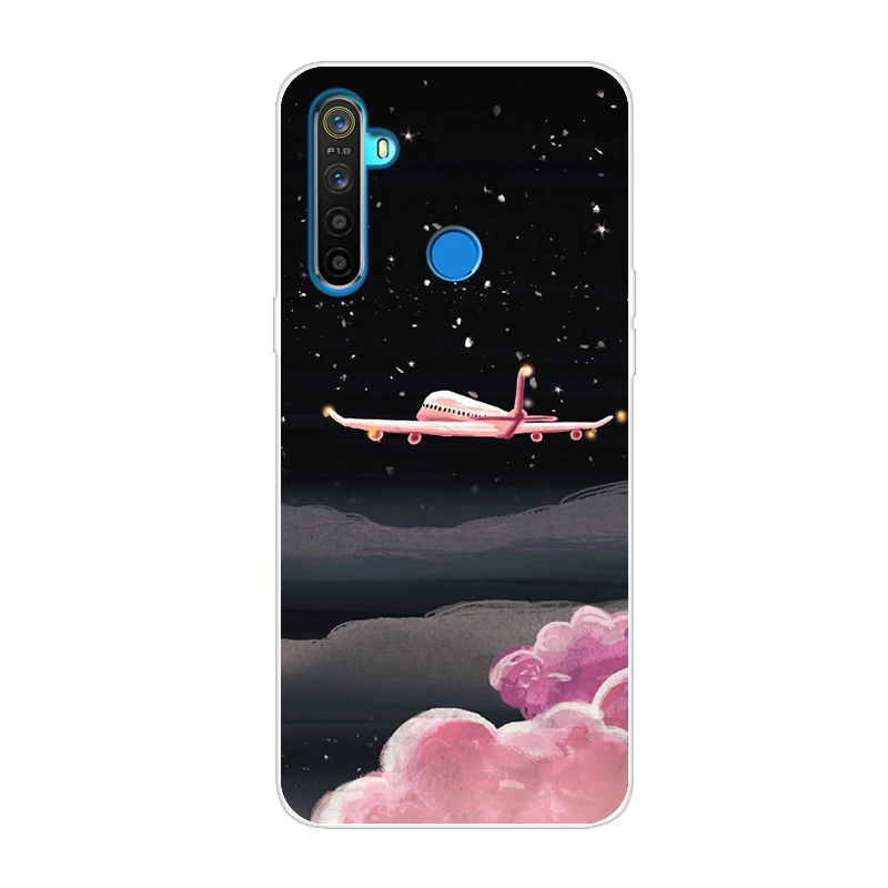 Флуоресцентный желтый Силиконовый чехол для OPPO Realme 5 чехол милый Тигр мягкий ТПУ чехол для OPPO Realme Q задний Чехол Realme 5 Pro чехол для телефона s Capa - Цвет: Флуоресцентный желтый