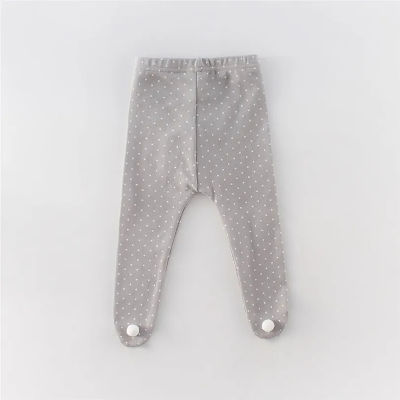 Штаны для новорожденных девочек хлопковые леггинсы с помпонами детские штаны в