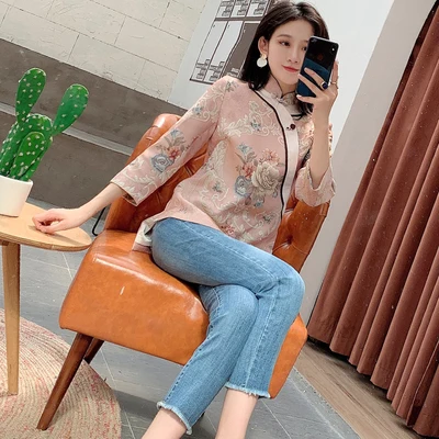 Бутик 2020 китайские новогодние розовые винтажные традиционные куртки |