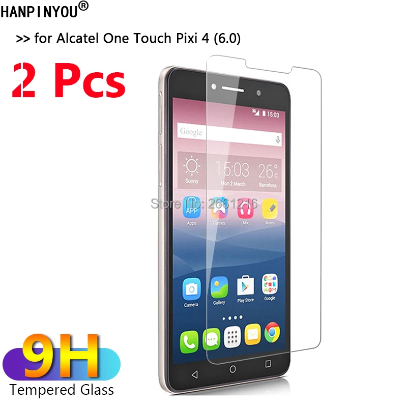 2 шт./лот для Alcatel Pixi4 6 0 закаленное стекло 9H 2.5D Премиум Защитная пленка One Touch Pixi 4 8050D