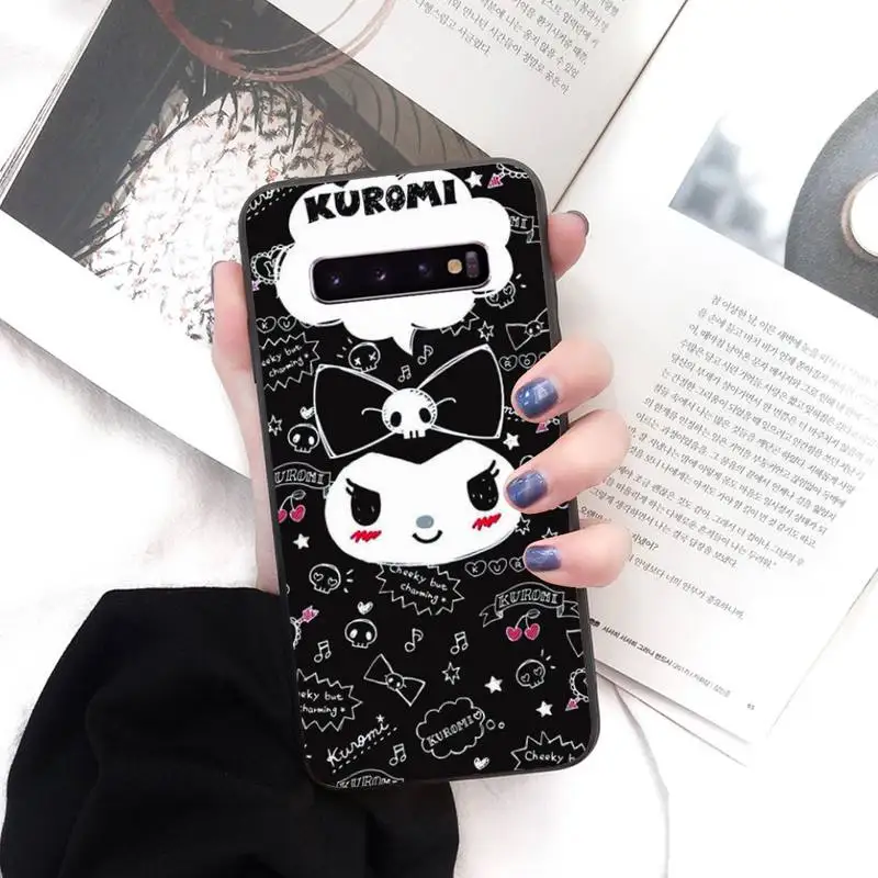 

Kuromi Colorful Phone Case Black Cover For Samsung S5 6 6Edge 7 8 9 10 10E 10Plus 20 20lite 20Ultra Cases