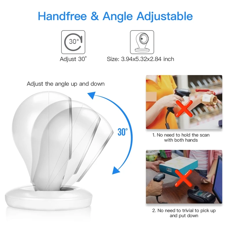 

MP6500 2D QR Desktop Barcode Scanner for Supermarket Store POS with 1280X1024 CMOS Support Autoscan GS1-Datamatrix