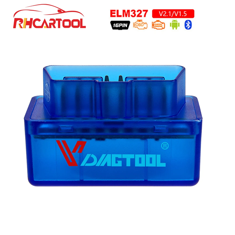 Супер Мини ELM327 V2.1 v1.5 Bluetooth OBD2 автомобильный диагностический сканер поддержка почти OBD-II протоколов для Android/PC/Torque