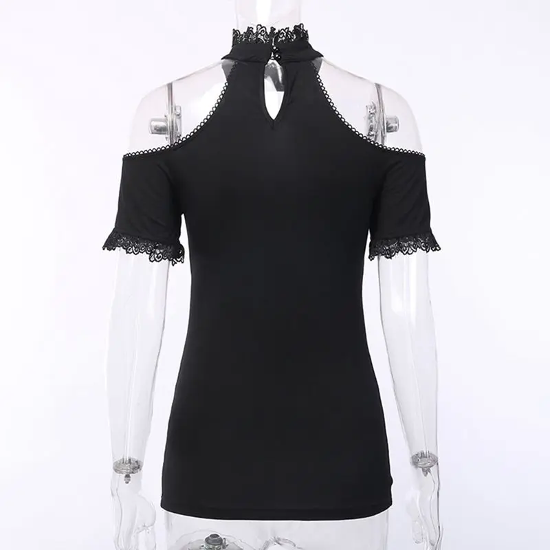 Летние элегантные готические шикарные сексуальные Клубные футболки для женщин