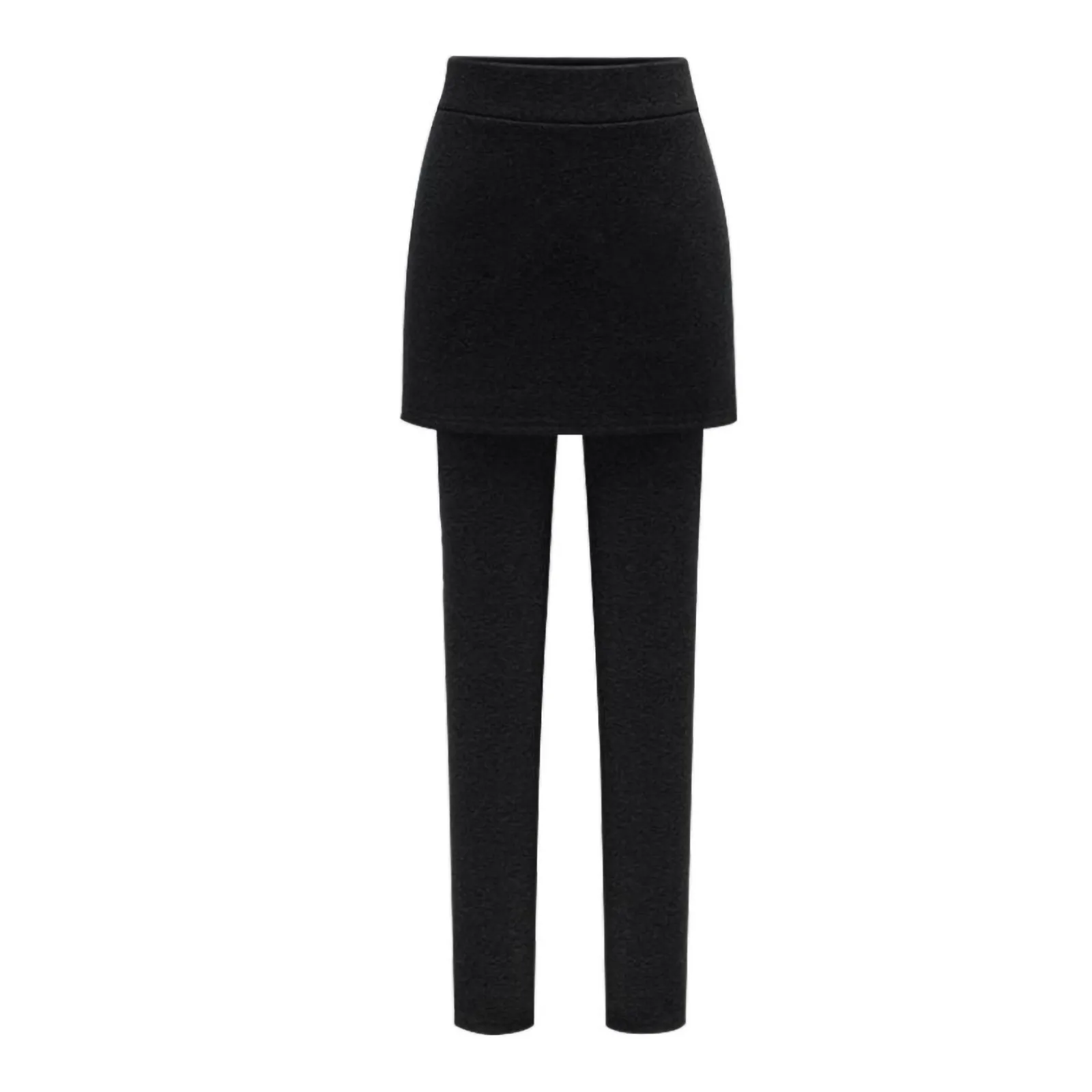 

Warm Women's Plus Velvet Winter Leggings Ankle-Length Keep Warm Solid Pants High Waist Large Size Women Leggings Fake Two Pieces