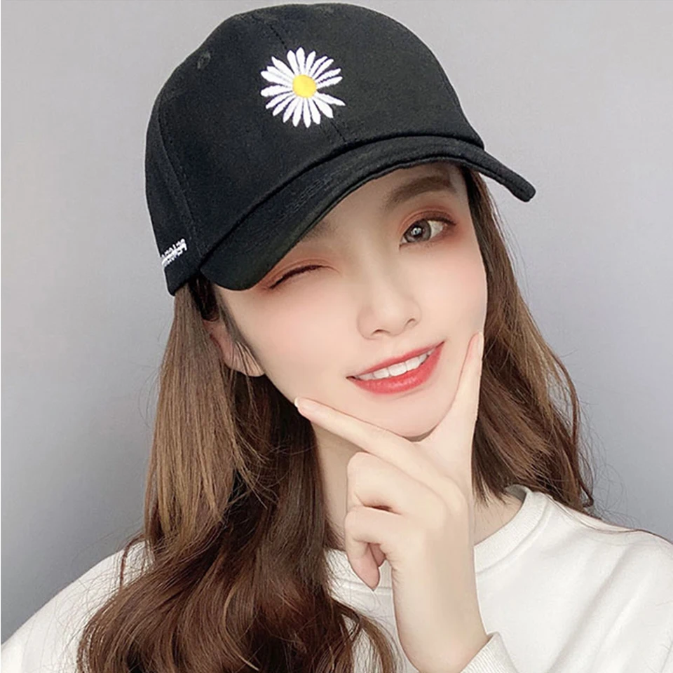 

YYOUFU Summer Baseball Caps for Women Cap Streetwear style Women Black White Hat Snapback Embroidery Casual Cap Hat Hip Hop Cap