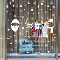 christmas snowflake wall stickers self adhesive stickers new year shop window glass cabinet creative decorative wall stickers