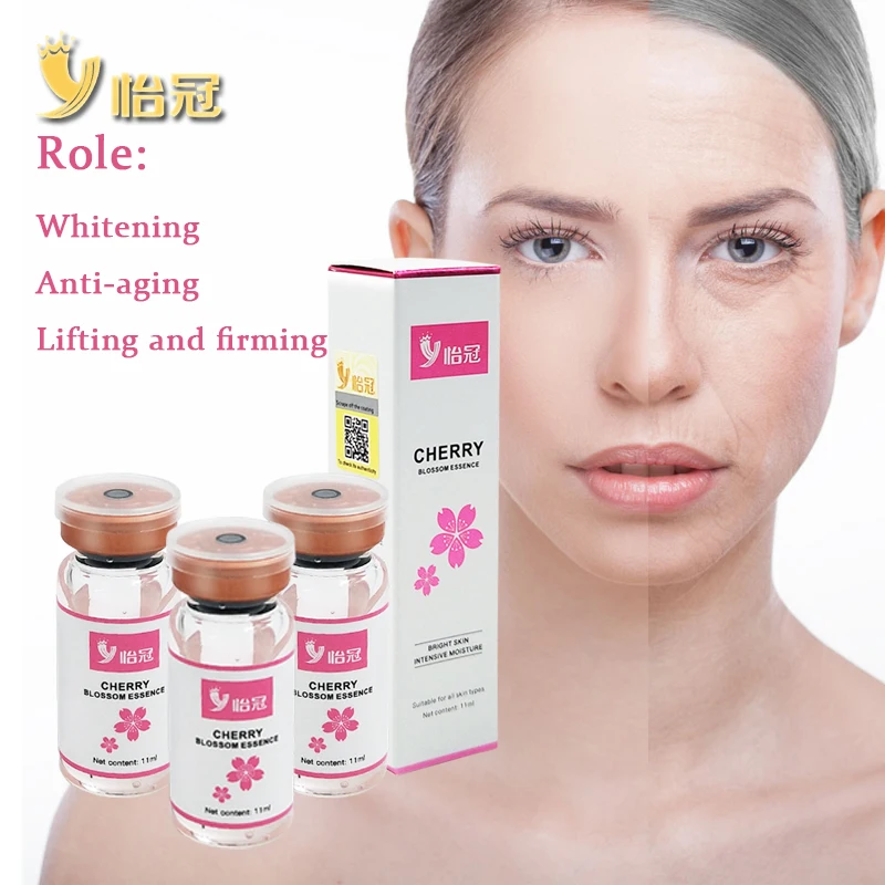

11ML Cherry Blossom Essence Moisturizing Hydrating Anti-wrinkle Anti-aging Shrink Pores Reduce Melanin Precipitation Whitening