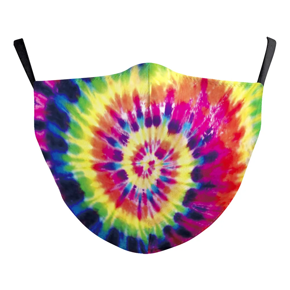 

3D Digital Printing Vinatge Style Dust Proof Masks Unisex Outdoor Multifunctional New Ear Straps Washable Polyester Cloth Mask