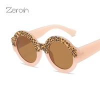 fashion round sunglasses women glasses retro leopard frame sunglass men luxury designer eyewear uv400 sun glass brown shade