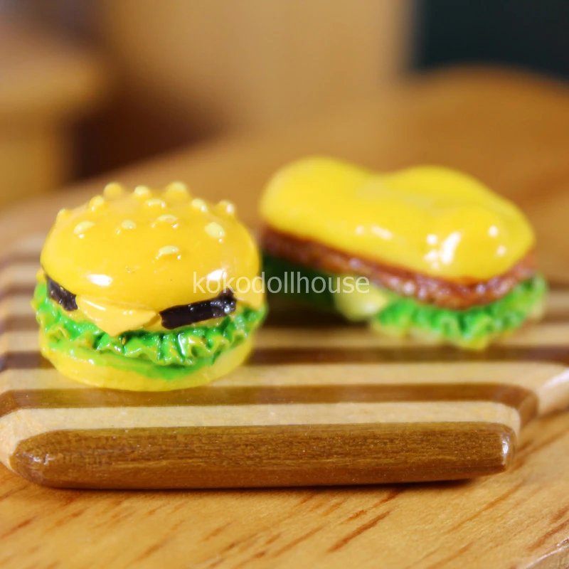 Миниатюрный Кукольный домик Hambuger в масштабе 1/6 ролевая игра мини-еда игрушка для