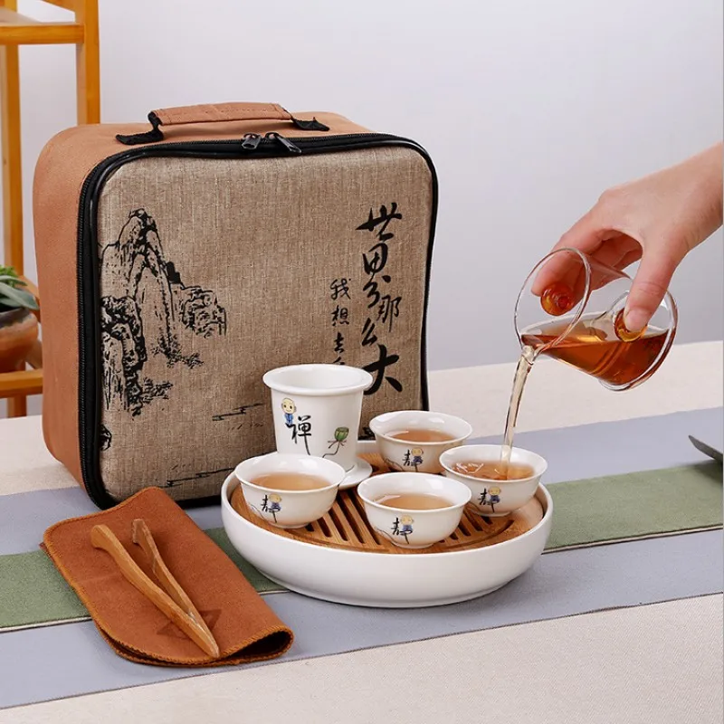 Чайный сервиз включает в себя 1 горшок 4 чашки высококачественный элегантный gaiwan красивый и простой чайник