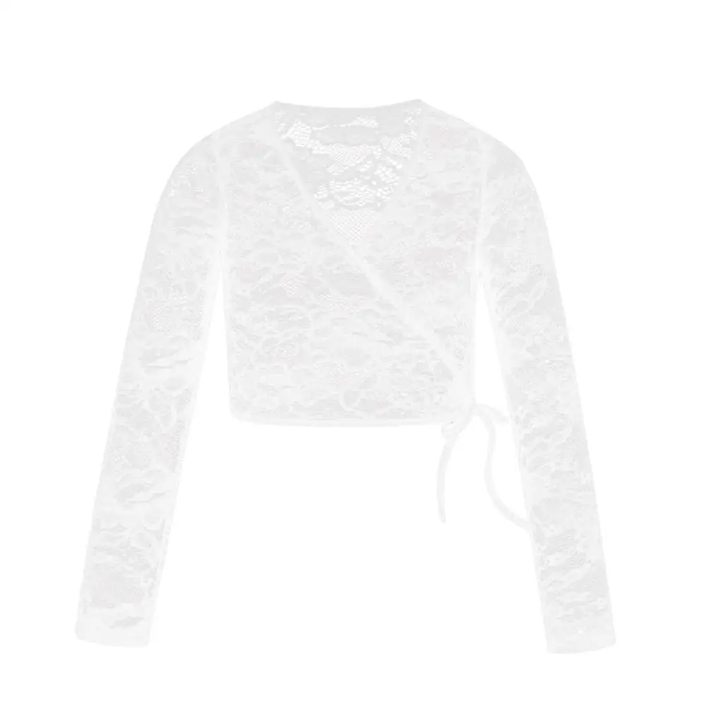 Куртка с длинным рукавом и V-образным вырезом для девочек | Детская одежда обувь