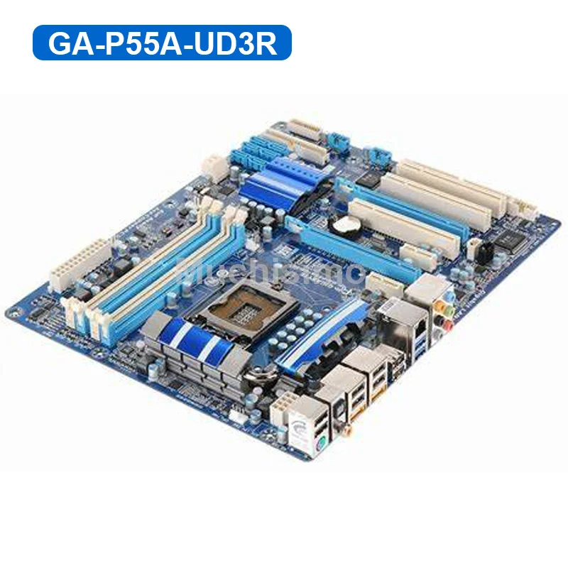 LGA 1156 DDR3 Gigabyte GA-P55A-UD3R оригинальная материнская плата 16 Гб DDR3 USB3.0 P55 в P55A-UD3R настольных SATA3