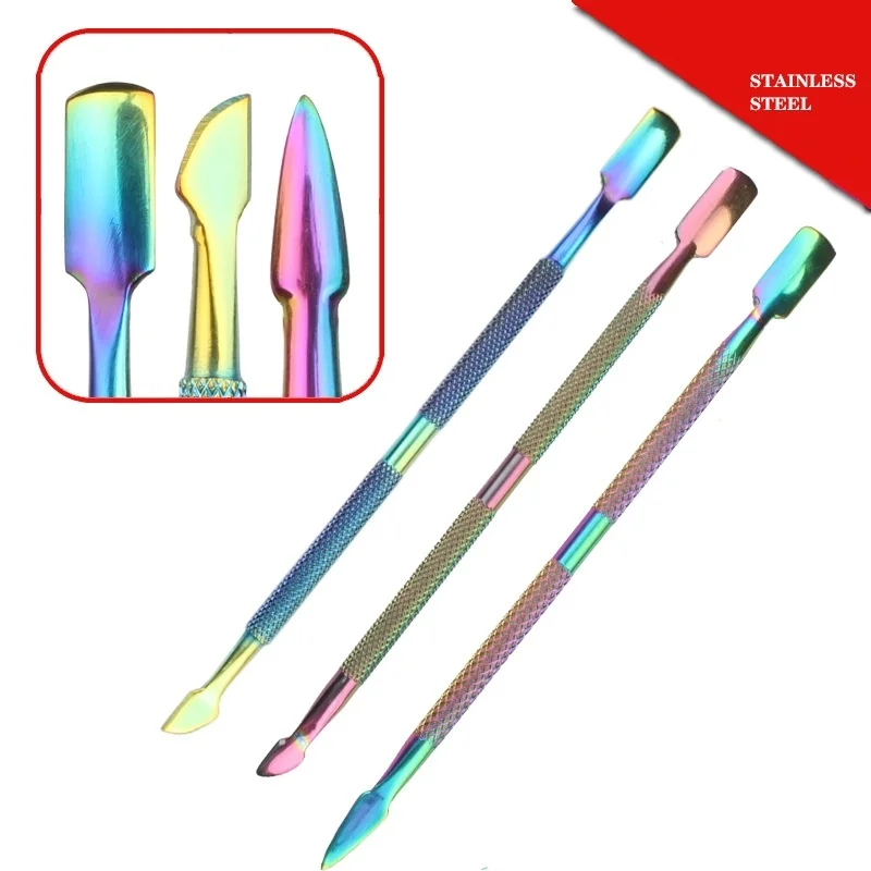 1 шт. розовое золото разноцветные переливающиеся туфли двухсторонний инструмент