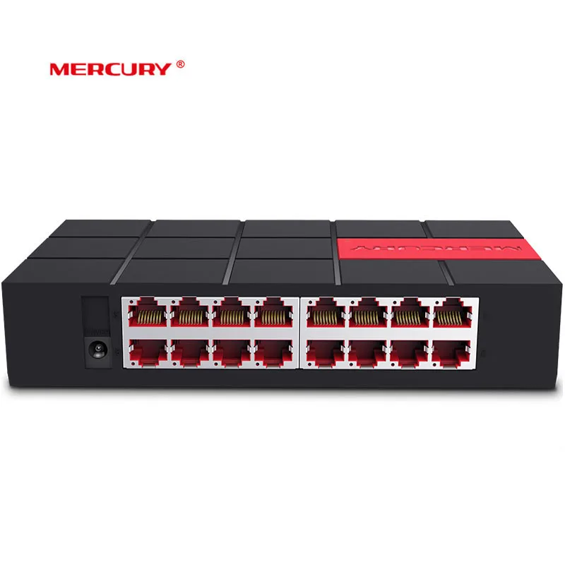 16 портовый гигабитный мини коммутатор Mercury 10/100 Мбит/с настольный сетевой
