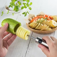 stainless steel vegetable spiral cutter fruit cores seeds remover vegetables dig hole opener core remove device kitchen tool