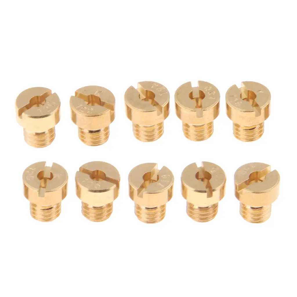 

Главный комплект форсунки карбюратора мотоцикла, 10 шт., 115, 116, 118, 120, 122, 124, 125, 126, 128, 130, форсунка инжектора