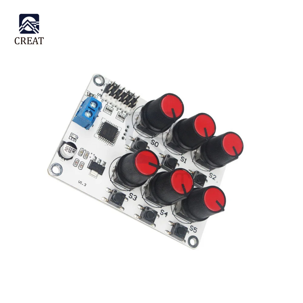 Сервопривод с 6-канальной вращающейся ручкой контроллер 6 каналами/Way защитный