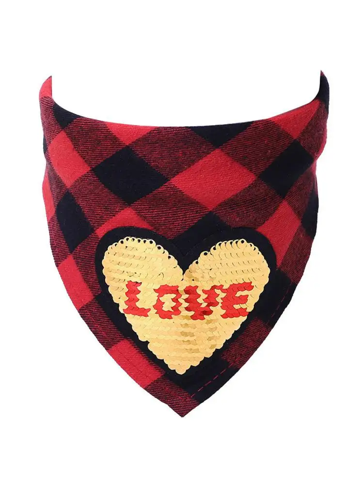 День Святого Валентина Рождество Собака Бандана Pet треугольные нагрудники кошка