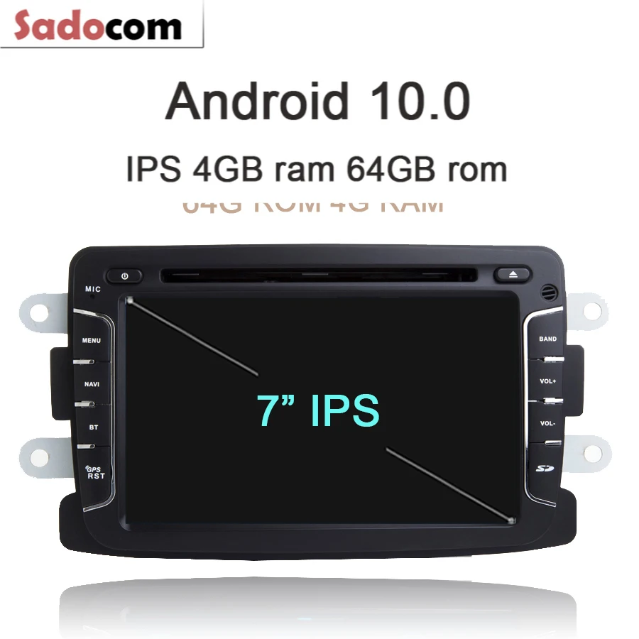 Ips Android 9 0 Восьмиядерный 4 Гб ОЗУ + 64 ПЗУ gps Навигатор Радио для Dacia Renault Duster Logan Sandero LADA