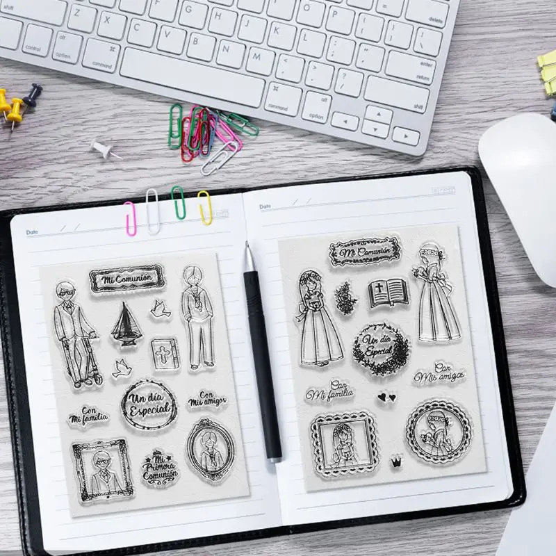 Невеста жених силиконовый прозрачный Печатный штамп DIY Скрапбукинг рельефная