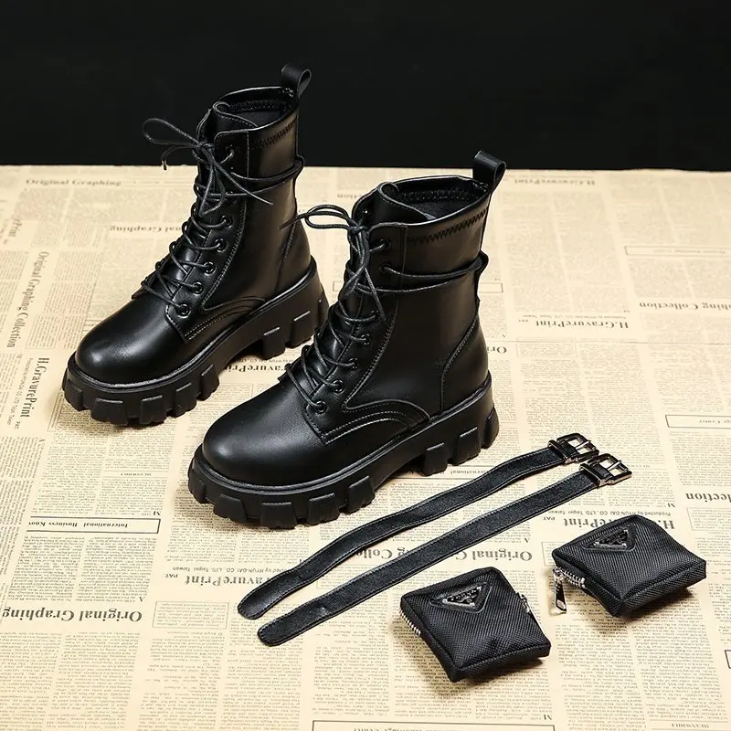 

British style small leather shoes women increase 2020 new college style wild autumn thick bottom sponge cake shoes