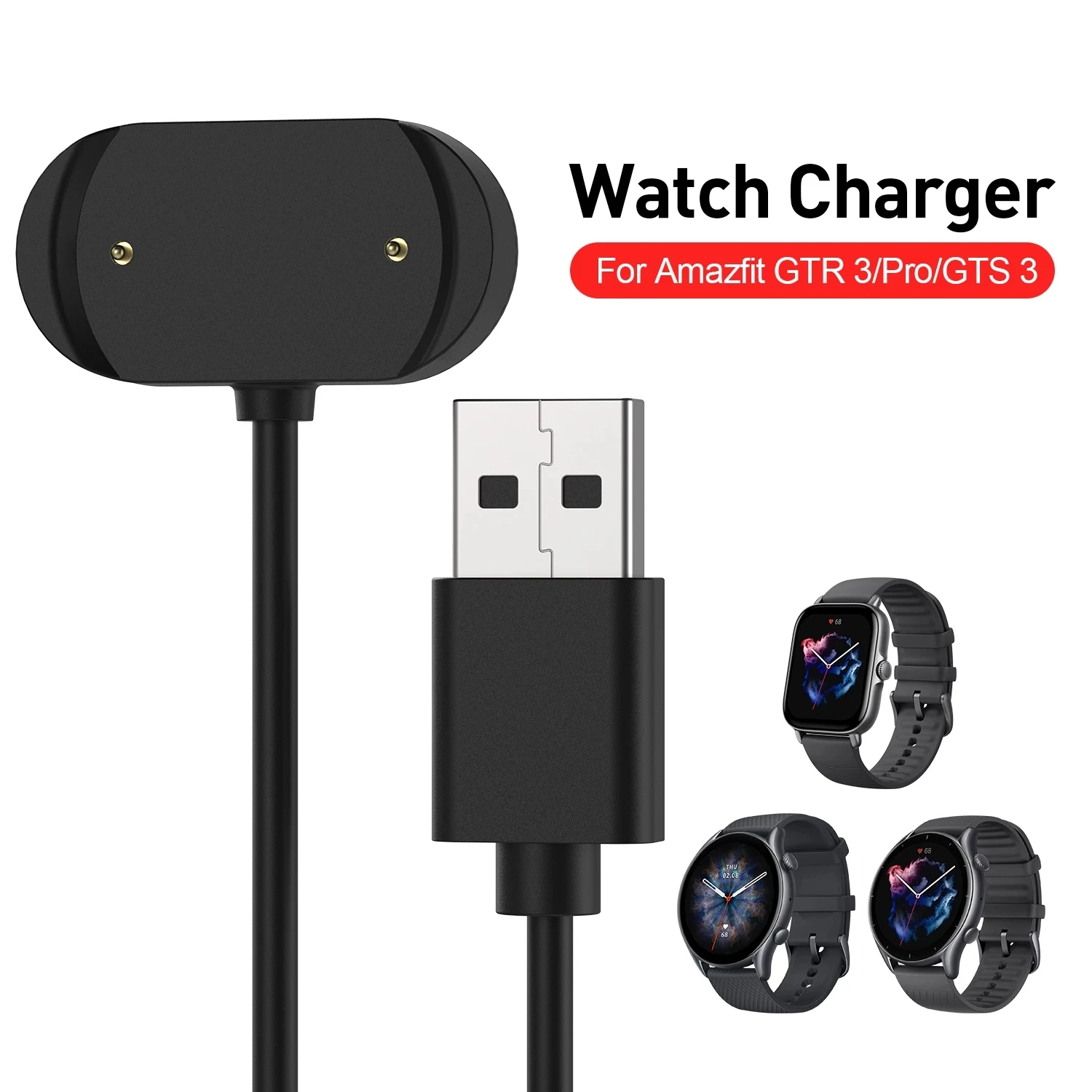 Зарядный USB-кабель для смарт-часов Amazfit GTR 3 Pro GTR3 GTS3 GTS | Наручные часы