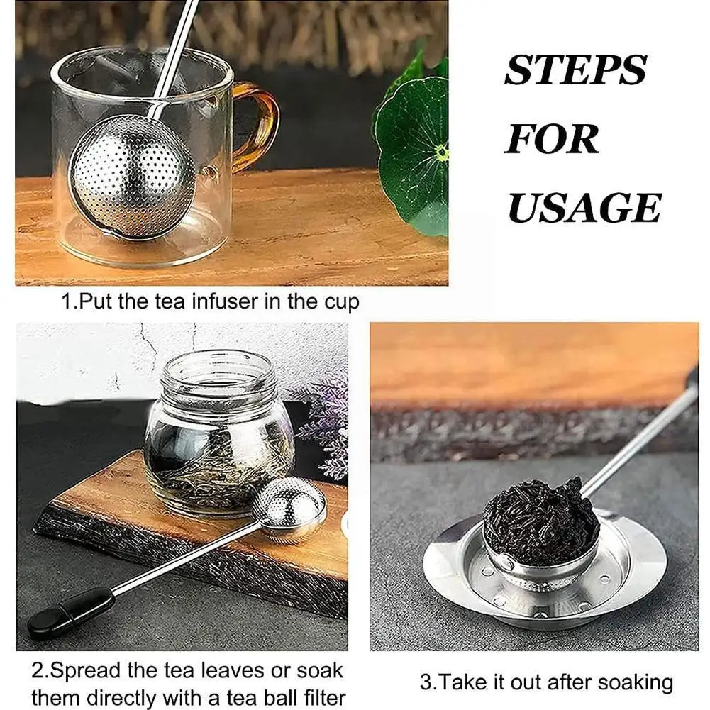 

Steel Tea Strainer Tea Infuser Ball Portable Fine Mesh Rotation Drain Tea Tea Tea Degree Tool Filter 360 Filter H9T1