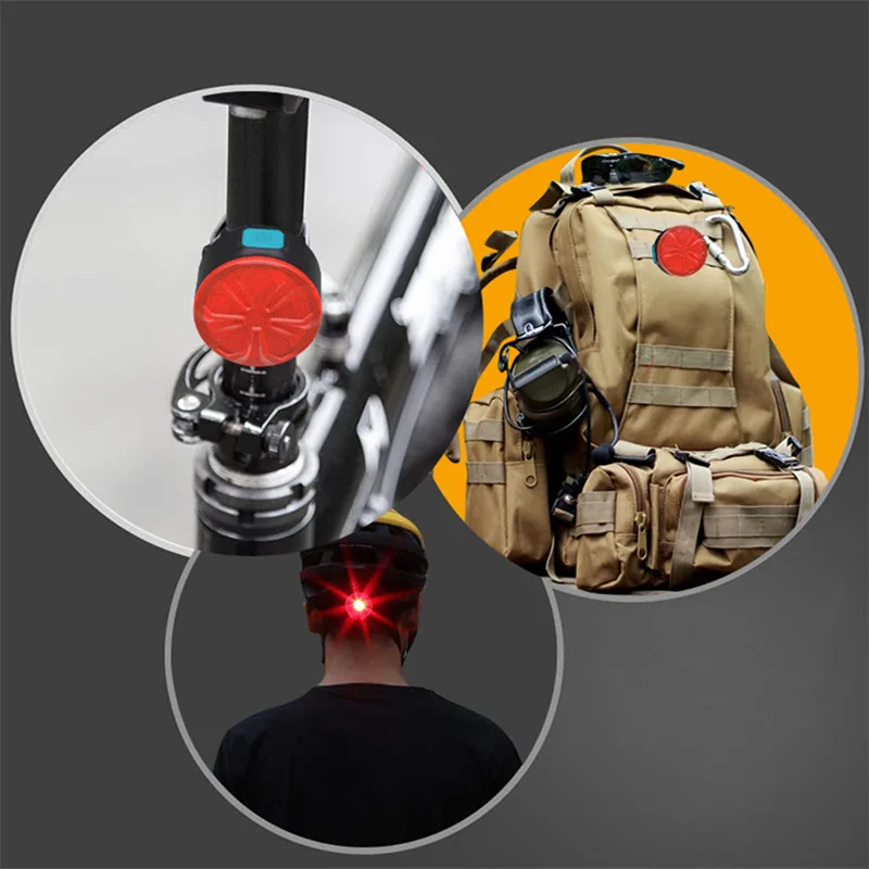

Bike Tail Light Waterproof 12 Switch Modes Rechargeable Bike Rear Light 2500mAh Super Bright Warning Signal Light