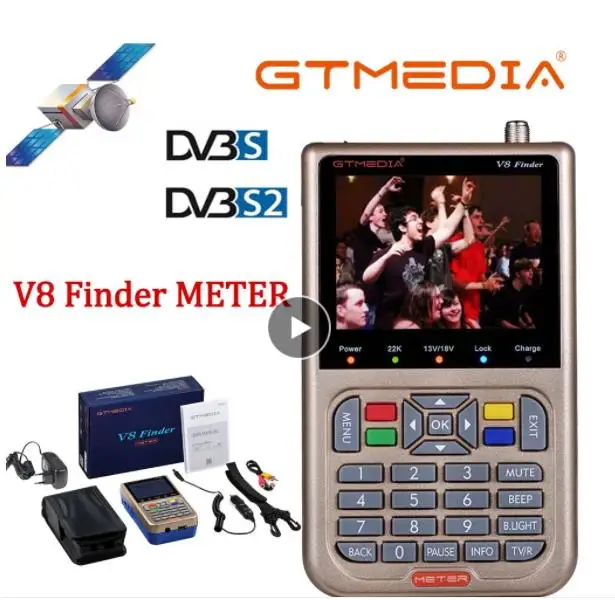 GTMEDIA V8 Finder2 метровый искатель спутникового сигнала DVB-S2X/S2/S H.265 vs Φ Finder PRO WS6933 WS6980 |