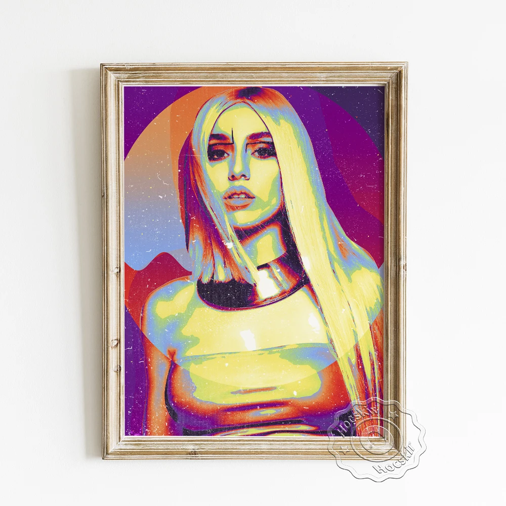 

Singer Ava Max Individuation Poster, Cool Girl Bedroom Wall Pictrue, Pretty Woman Portrait Art Prints, Music Star Home Decor