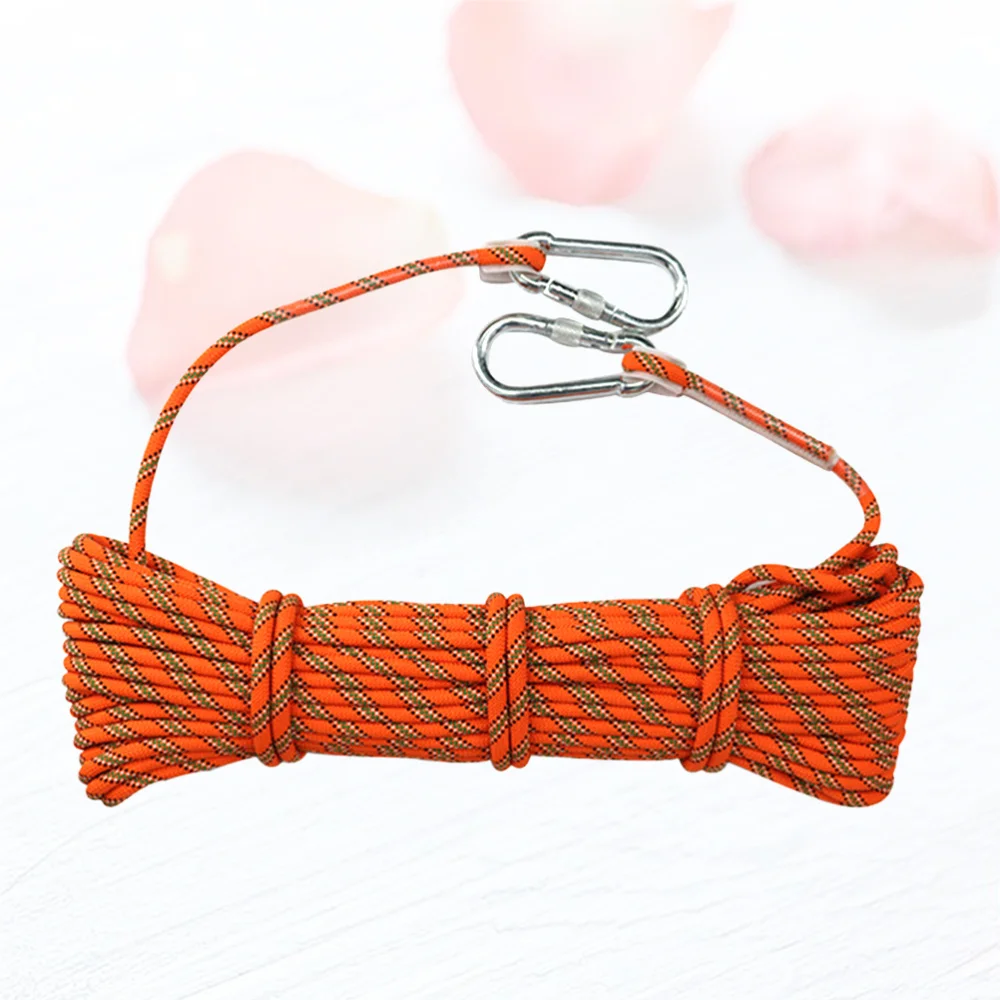

10M 8mm Thickness Tree Climbing Safety Sling Rappelling Rope Auxiliary Cord Equipment for Outdoor Sport (Orange)