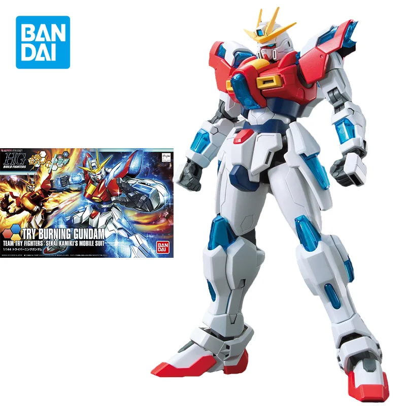 Anime Figure Hgbf 1/144 Try Burning Gundam Action Figures Collectible Ornaments Toys Gifts For Kid