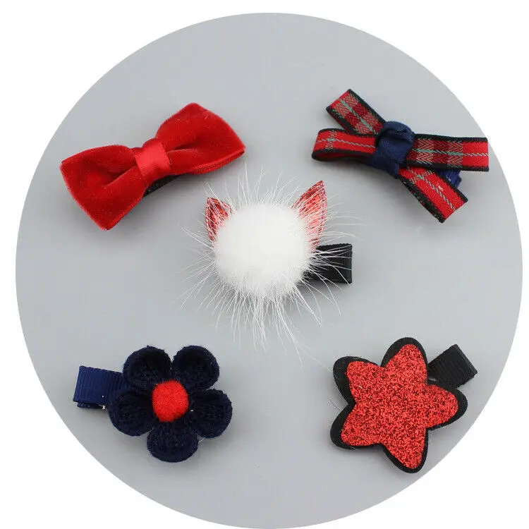 Новинка 5 шт. Рождественская заколка для волос комплект из предметов Сумка с