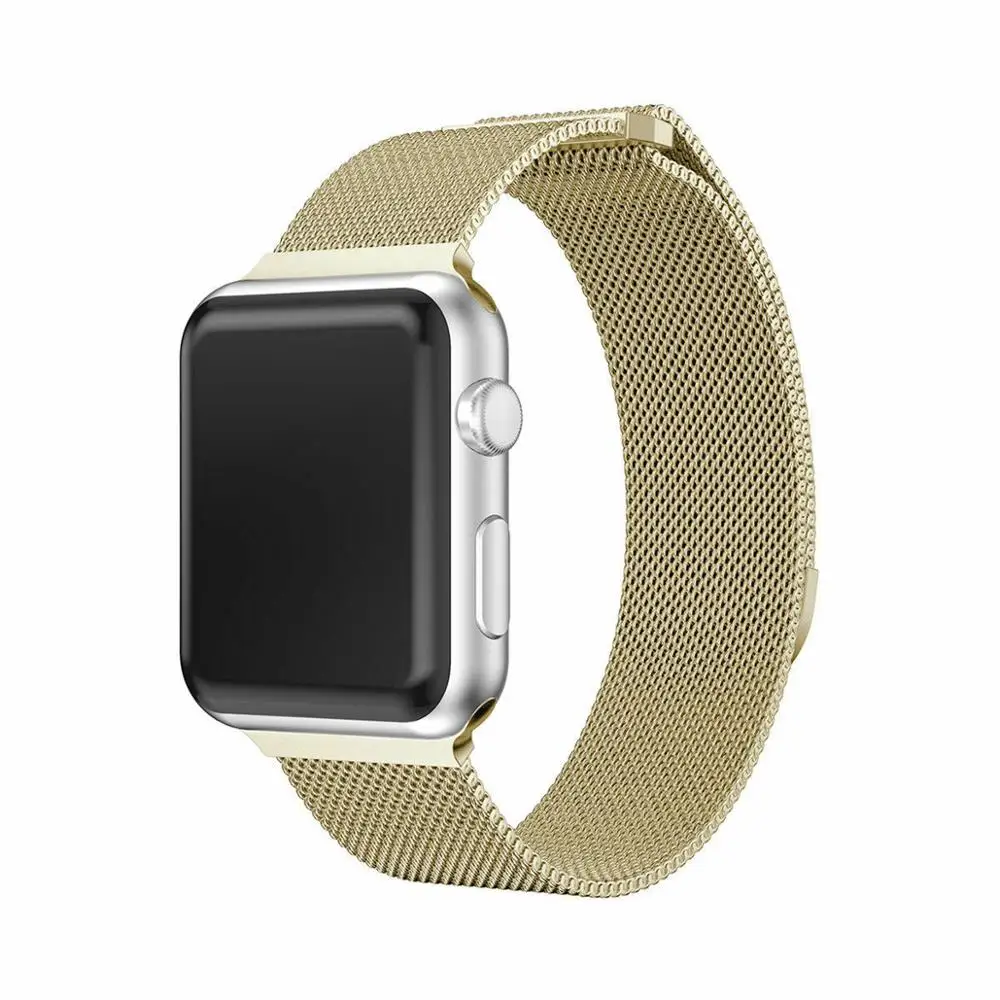 Для Apple Watch Series 5 4 3 2 1 42 мм 44 нержавеющая сталь Миланская петля ремешок