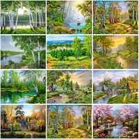 diy waterfall scenic 5d diamond painting full square drill landscape diamond embroidery cross stitch wall art home decor gift