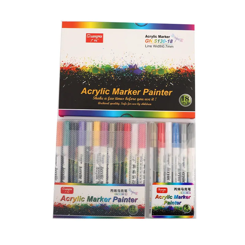 

6/12/18 Colors 0.7mm Acrylic Paint Marker Pen Ceramic Rock Glas Wood Painting Porcelain Mug Wood Fabric Canvas Painting