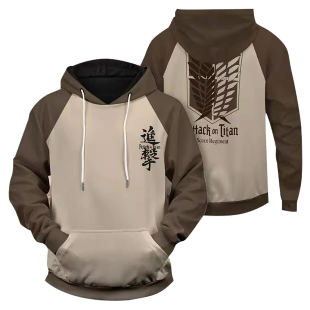 

Attack On Titan Hoodie 3D Printed Sweatshirt Anime Cosplay Costume Men Women Casual Streetwear Pullover Tops