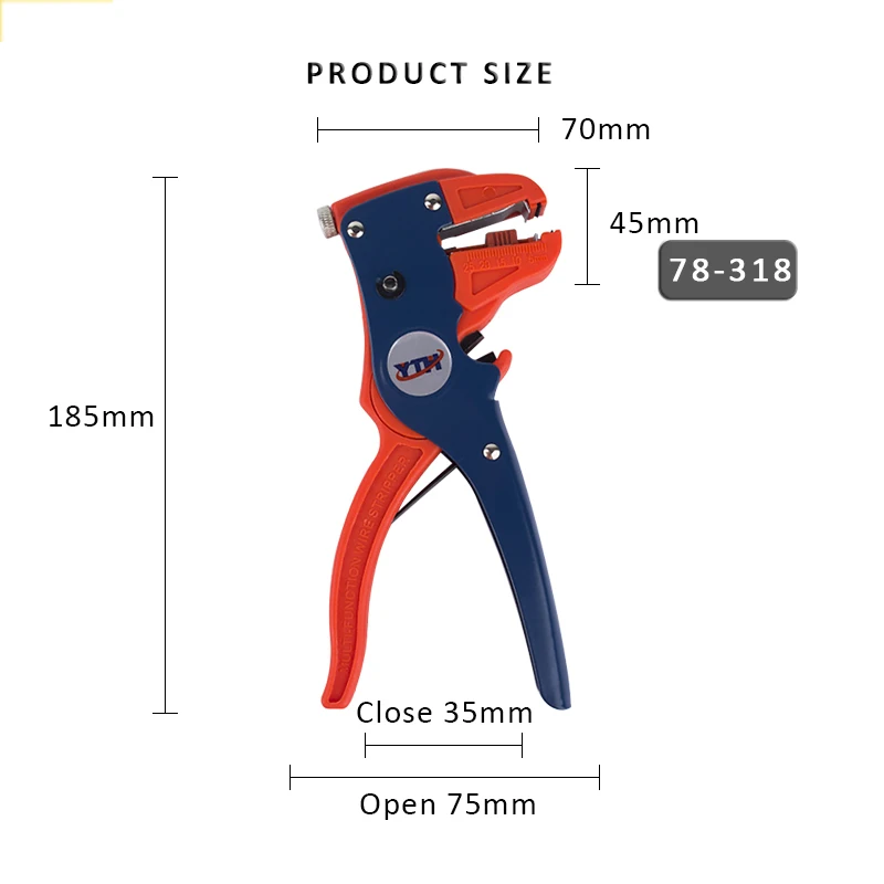 Red Pliers Kuaiququ обжимной инструмент для кабелей резак автоматический инструмент для зачистки проводов многофункциональный инструмент для зачистки кабеля обжимные клещи для клемм 0,2-6,5 мм KQ1301 - Цвет: Red Pliers