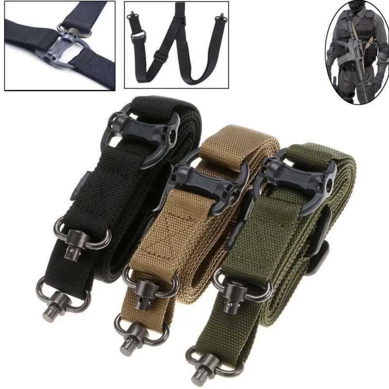 

Tactical 1 or 2 Point 1.25"Quick Detach QD Swivel Rifle Sling Quick Release