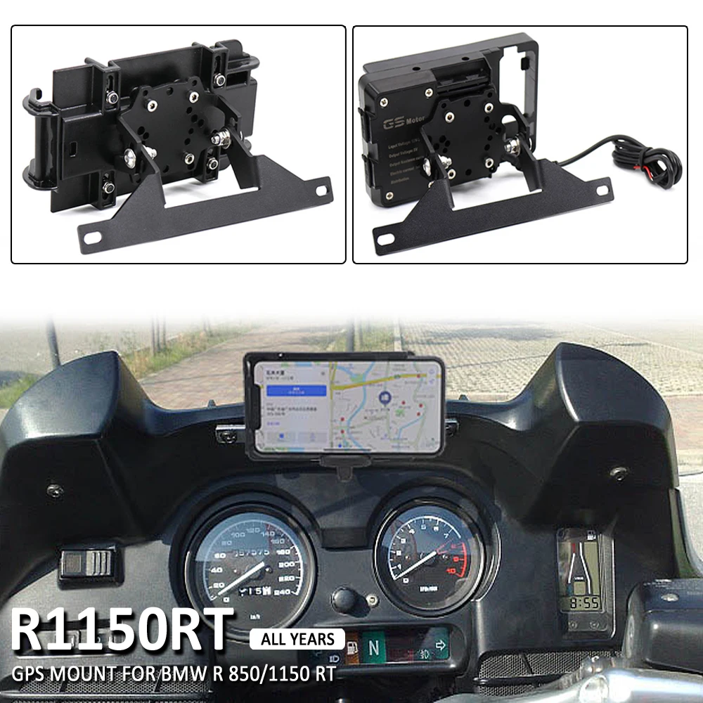 r1150rt gps navigation bracket new motorcycle phone stand holder phone holder usb for bmw r 8501150 rt r850rt free global shipping