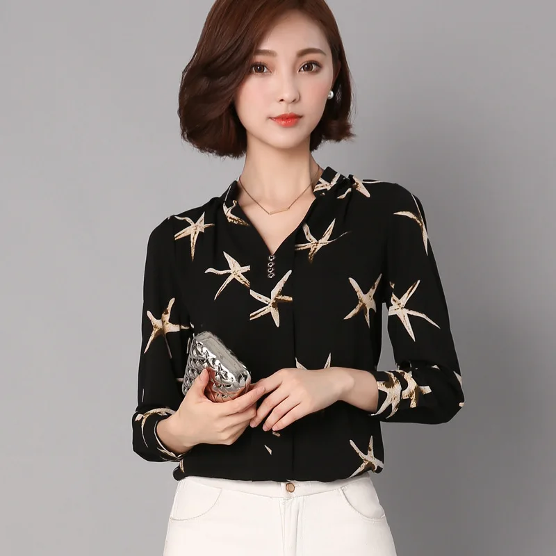 

Plus Size Blusas New Fashion Women Tops Autumn 2020 Ladies Tops V-Neck Slim Chiffon Blouse Shirt Office Work Wear Women Shirts