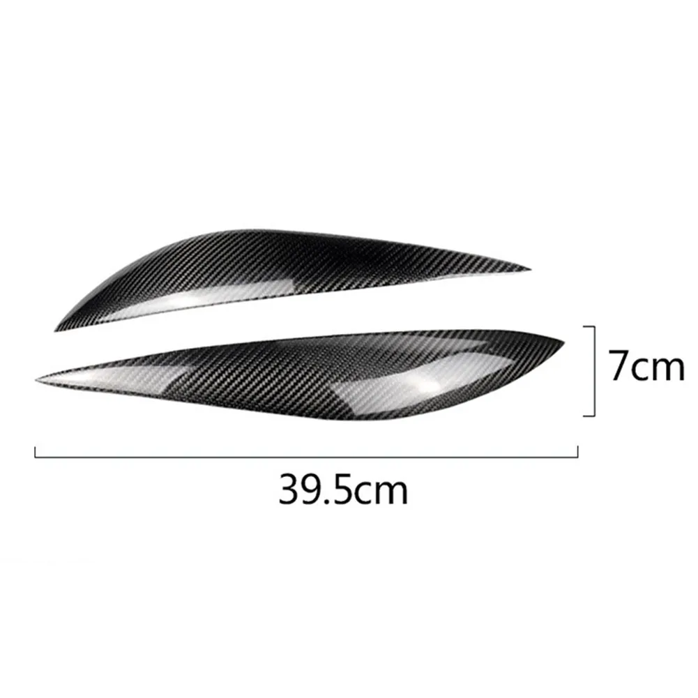 

2Pcs Car Headlights Eyebrow Eyelid Cover Trim Car Styling Decoration Carbon Fiber for Mercedes-Benz C-Class W204 C180 C200