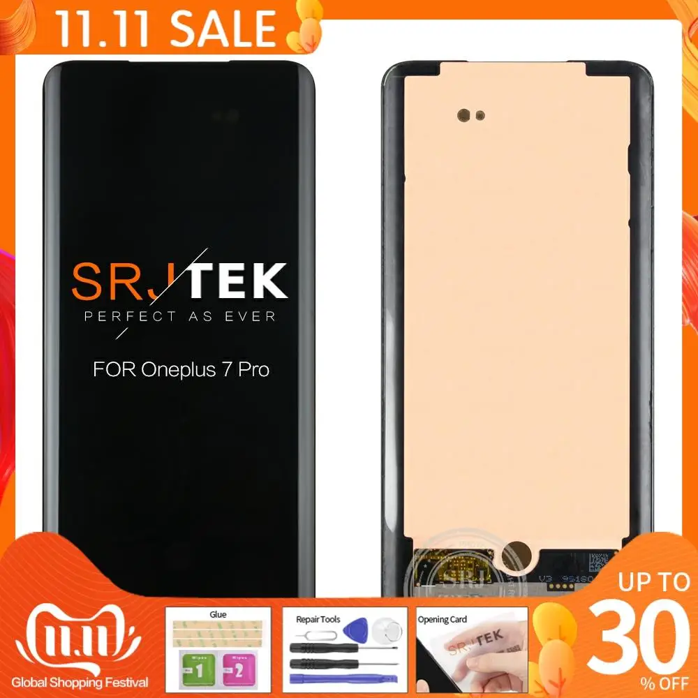 6 67 дюймовый ЖК дисплей для Oneplus 7 Pro Pantalla сенсорный экран дигитайзер в сборе 7Pro
