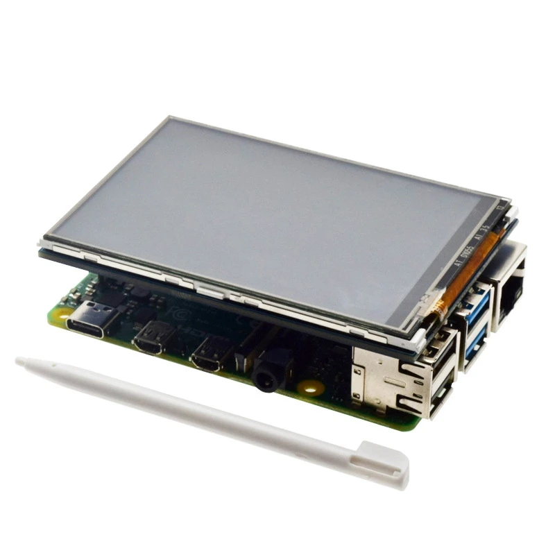Контактный экран для Raspberry Pi 4B 3B + 3 5 дюймовый ЖК-дисплей контактная ручка чехол из