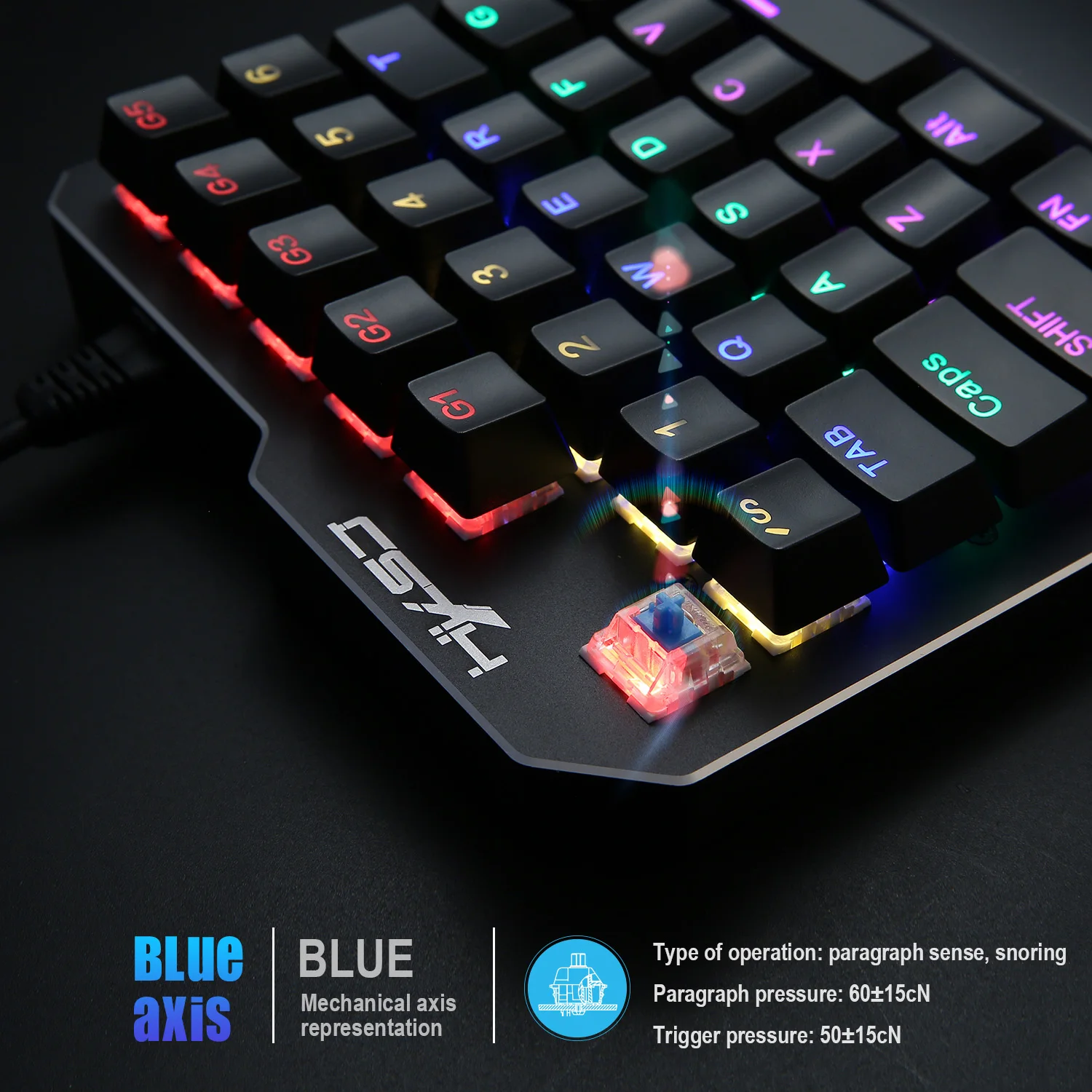 Проводная игровая клавиатура J100 1 5 м для мобильных игр с дышащей подсветкой
