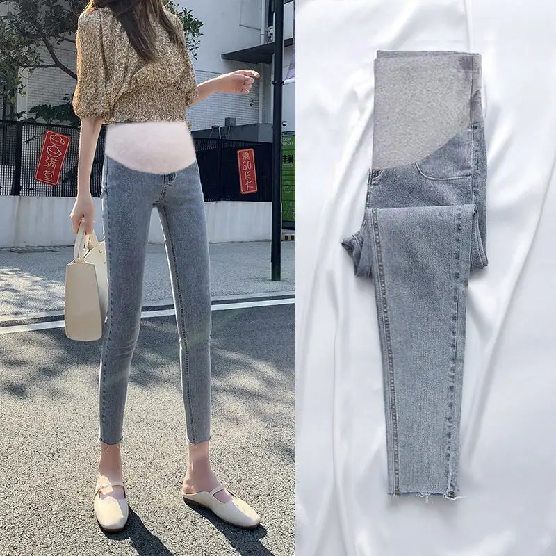 

40-80KG Maternity Jeans for Pregnant Women Pregnant Pants Pregnancy Clothes Spring Summer 2021 Maternity Pant Plus Size M-XXL