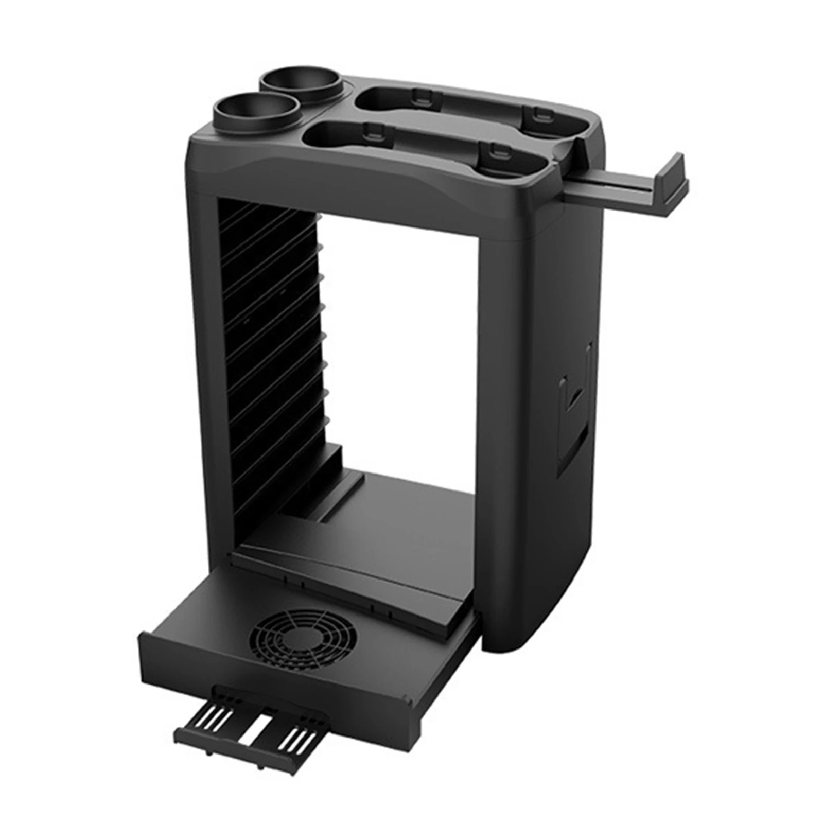 

Многофункциональная подставка для PS5 DE/UHD с держателем для хранения дисков и ручкой для зарядки геймпада PS5, черная док-станция с ручками